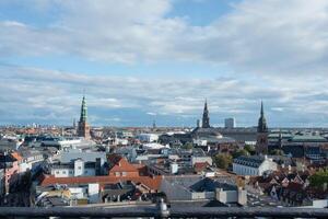 köpenhamn stadens centrum. antenn se från runda torn foto