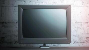 modern TV skärm som bakgrund, strömning, tittar på filmer, smart TV uppsättning foto