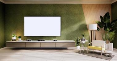 skåp i modern zen-stil för tomma rum, minimalistisk design. 3d-rendering