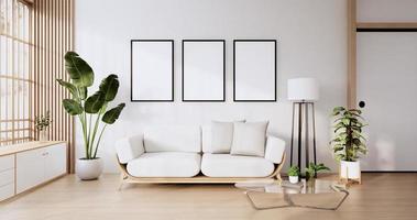 soffmöbler och mockup modern rumsdesign minimal.3D-rendering foto