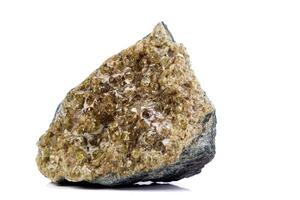 makro mineral sten grovt på en vit bakgrund foto