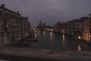 Venedig landskap skymning natt foto