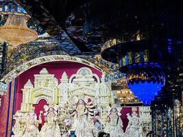 staty av hindu gudinna i durga tempel foto