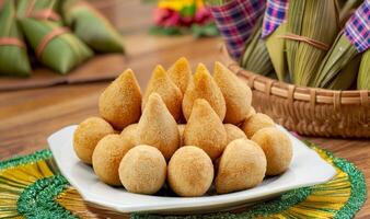 brasiliansk mellanmål coxinha foto