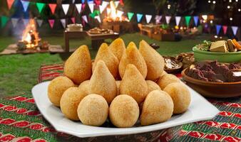 brasiliansk mellanmål coxinha foto