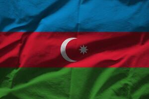 azerbaijan flagga med textur foto