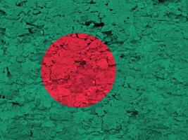 bangladeshiska flagga med textur foto