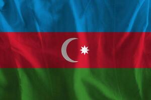 azerbaijan flagga med textur foto