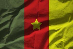 cameroon flagga med textur foto