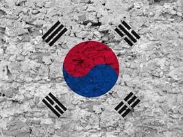 söder korea flagga med textur foto