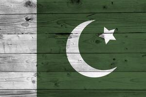 pakistan flagga med textur foto