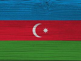 azerbaijan flagga med textur foto