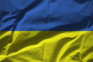 ukrainska flagga med textur foto