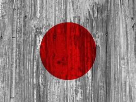 japan flagga med textur foto