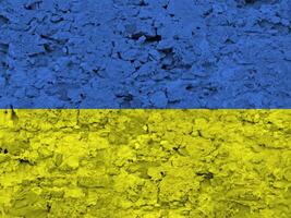ukrainska flagga med textur foto