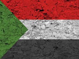 sudan flagga med textur foto