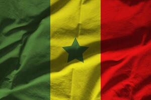 senegal flagga med textur foto