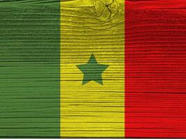 senegal flagga med textur foto