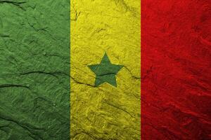 senegal flagga med textur foto