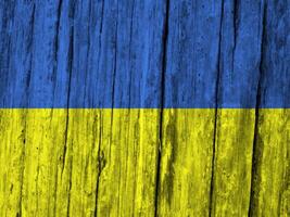 ukrainska flagga med textur foto