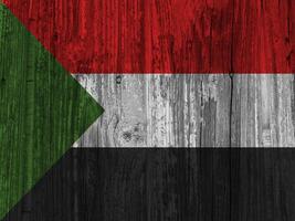 sudan flagga med textur foto