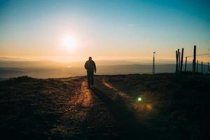 episk solnedgångshimmel foto