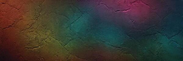 gammal knäckt betong i en regnbåge av ljus. betong vägg eller golv med färgrik reflektioner. bakgrund. foto