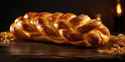 de tidlös elegans av Barkis bröd är ytterligare accentuerade förbi dess gyllene nyans, symboliserar bekvämlighet, tradition, och de artisteri av bakning. foto