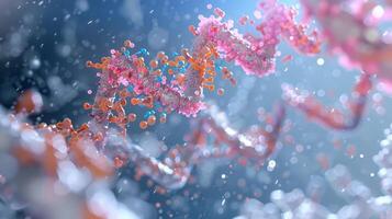 zoomade in se av rrna interagera med en trna molekyl bärande en specifika amino syra highlighting de specificitet av rrna i protein syntes foto