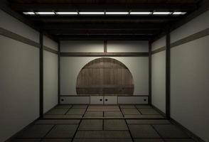originalrum i japansk stil, showa era, design med de bästa japanska rumsdesignerna. 3D-rendering foto
