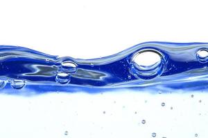 blått vatten flytande abstrakt konsistens flytande akryl och flytande konst textur på vitt foto