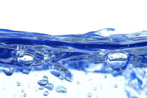 blått vatten flytande abstrakt konsistens flytande akryl och flytande konst textur på vitt foto