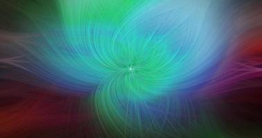 grönaktig blå abstrakt vriden ljus fiber våg textur fallande virvlar effekt med böjda spår glänsande mönster. foto