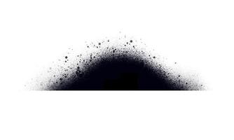 det abstrakta svarta bläcket sprutat på en vit bakgrund. kollektionen grunge pensel för kreativ gatudesign. foto