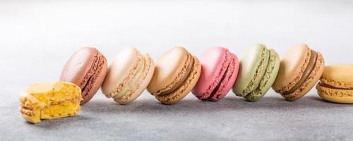 franska blandade macarons foto