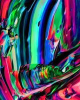 bakgrundsdesign av målad akryl oljefärg flytande flytande färg mörk regnbåge blandning med kreativitet och moderna konstverk