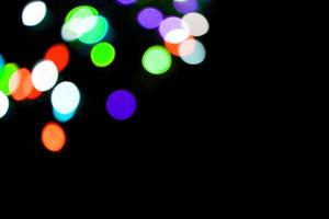mångfärgad färgglad oskärpa bakgrund och cirkel bakgrund och abstrakt cirkel oskärpa julljus effekt foto