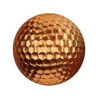 3D-rendering golfboll isolerad på vitt foto