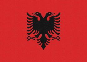 illustration av albaniens nationella flagga foto