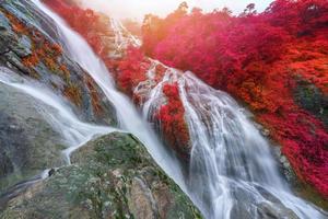 pi tu gro vattenfall kallas ofta de hjärtformade vattenfallen umphang, thailand foto