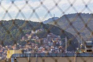 cantagalo hill och Kristus återlösaren i Rio de Janeiro, Brasilien