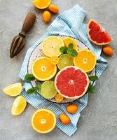 färska citrusfrukter foto