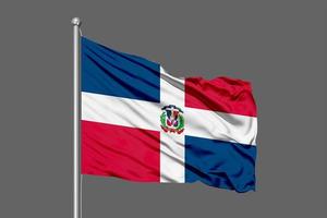 dominikanska republiken viftande med flaggan foto