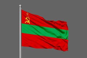 transnistrien viftande flagga illustration på grå bakgrund foto