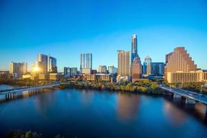 centrala skyline av austin, texas foto