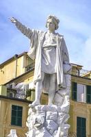 monument till christopher columbus i santa margherita ligure, Italien foto