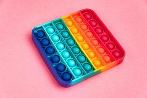 fidget pop it toy regnbågsfärg, antistress, roligt och lärorikt