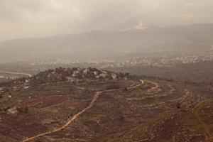 fantastiska landskap av Israel, utsikt över det heliga landet foto