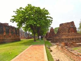 wat chaiwatthanaram är ett buddhistiskt tempel i staden ayutthaya historiska park thailand på den västra stranden av floden chao phraya utanför ön ayutthaya. foto