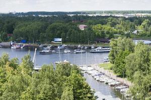 landskapet på yachtklubben. foto